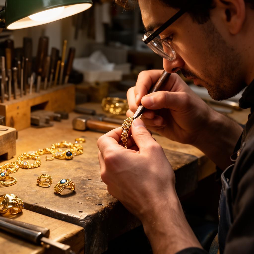 Jewellery craftsmanship and artisan work